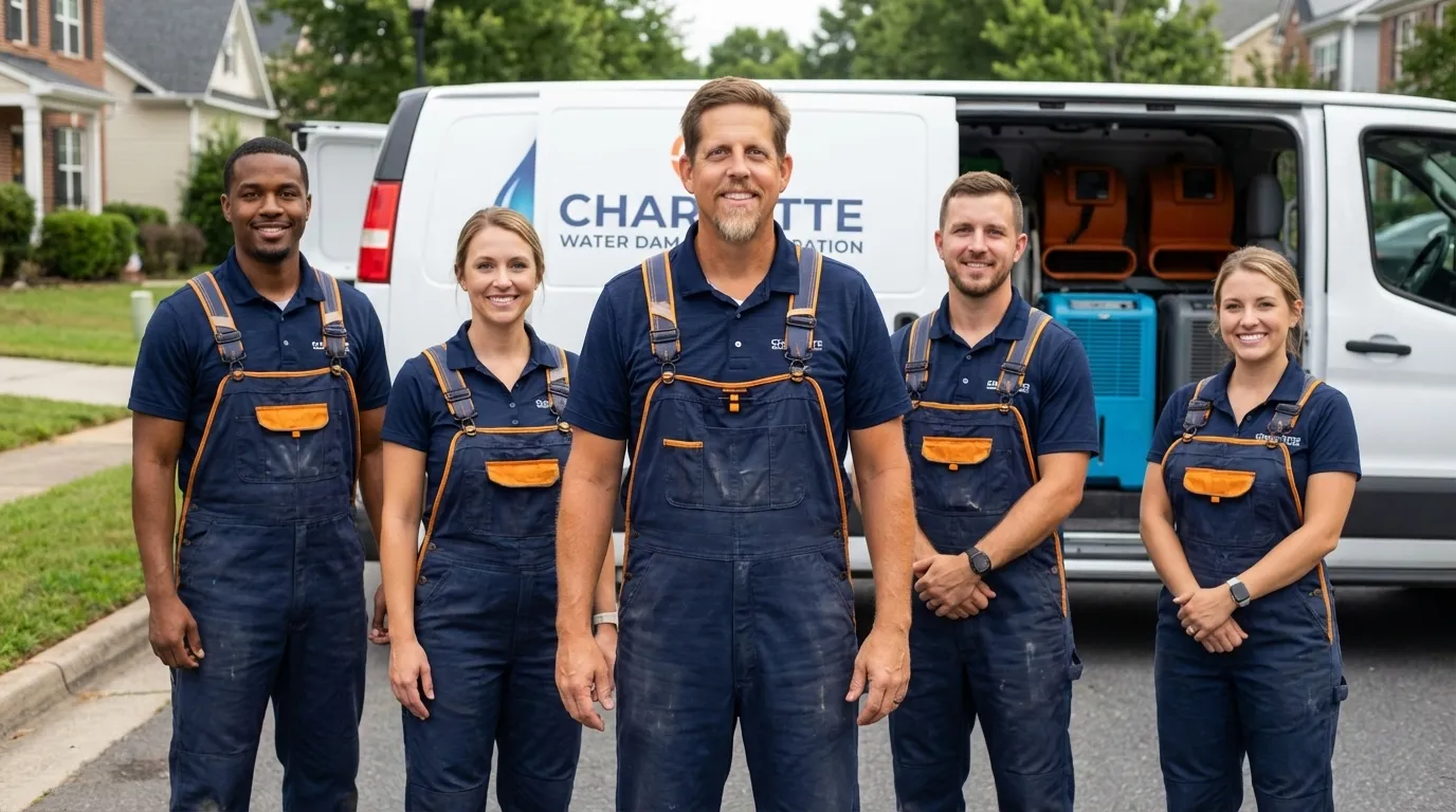 Professional Water Damage Charlotte team photo providing water damage restoration services in Charlotte, NC